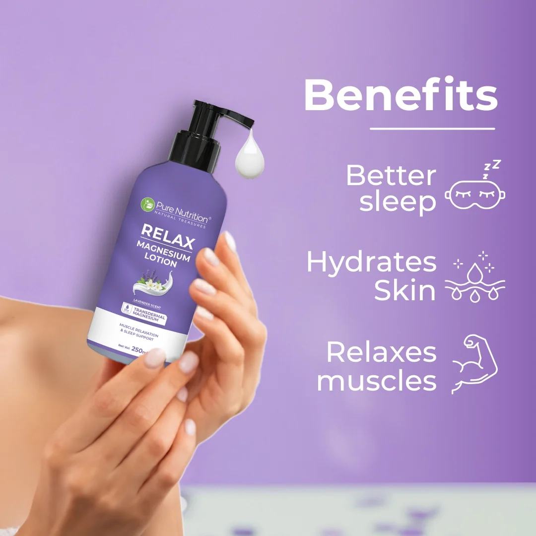 Pure Nutrition Relax Magnesium Lotion | Lavender Scent | 250ml - Image 5