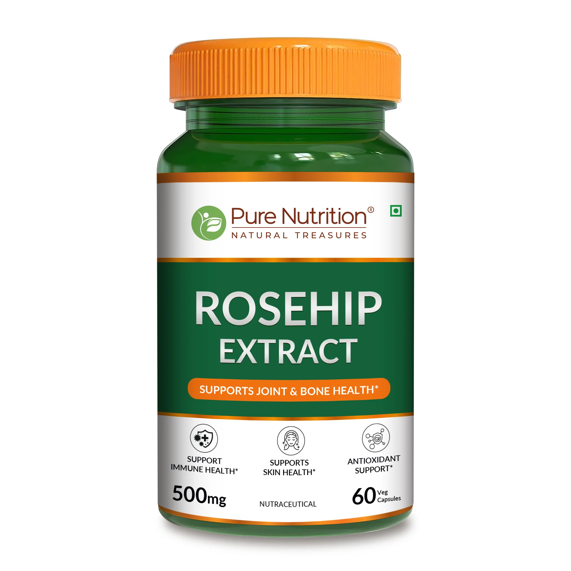 Pure Nutrition Rosehip Extract 500 mg | Naturally Derived Vitamin C