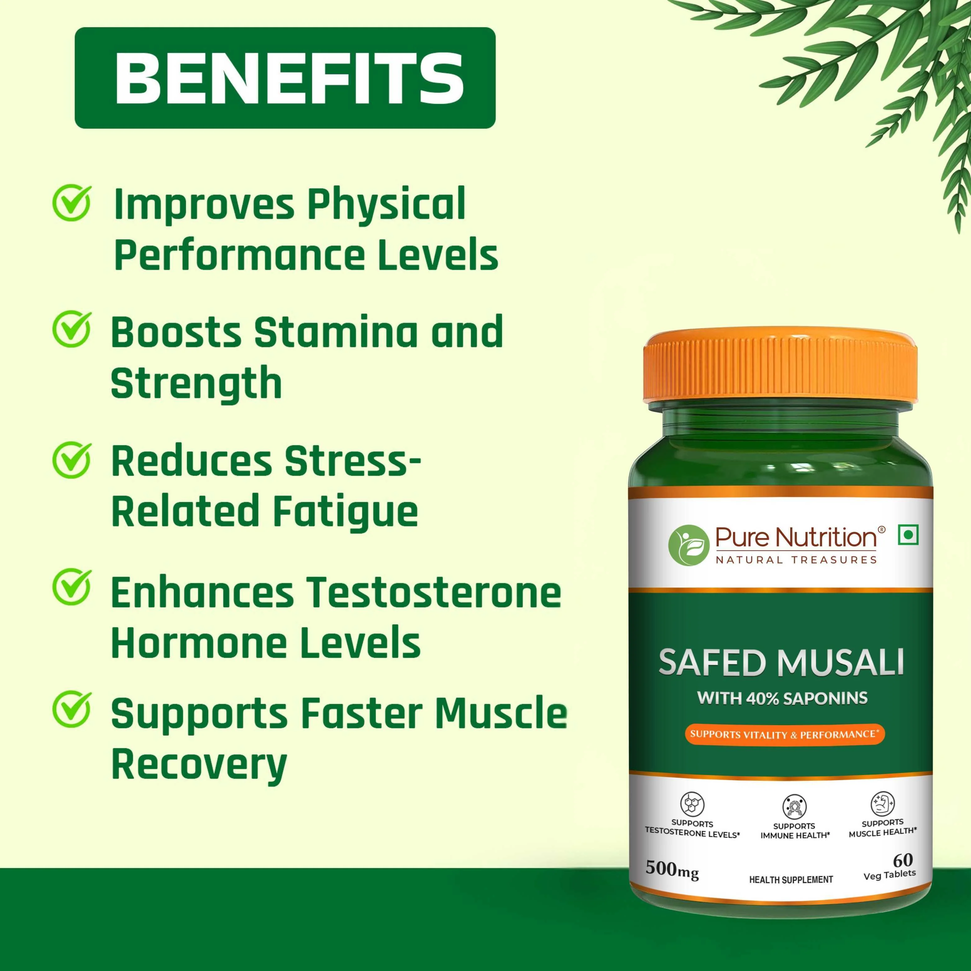 Pure Nutrition Safed Musli – 60 Veg Tablets - Image 3