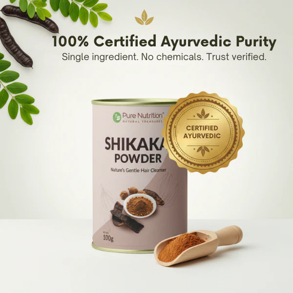 Pure Nutrition Shikakai Powder | Natural Hair Cleanser | Acacia Concinna Powder - Image 2