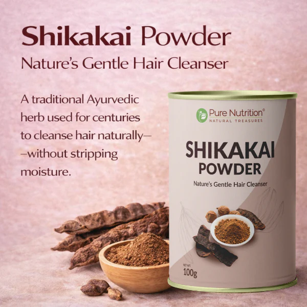 Pure Nutrition Shikakai Powder | Natural Hair Cleanser | Acacia Concinna Powder - Image 4