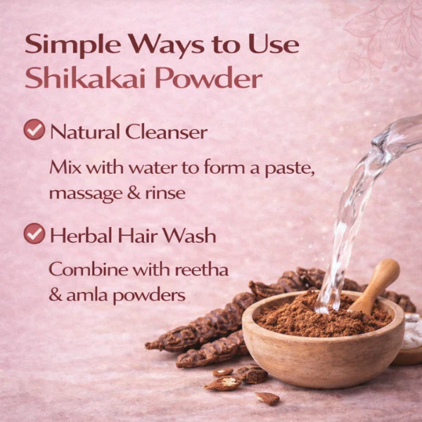 Pure Nutrition Shikakai Powder | Natural Hair Cleanser | Acacia Concinna Powder - Image 7