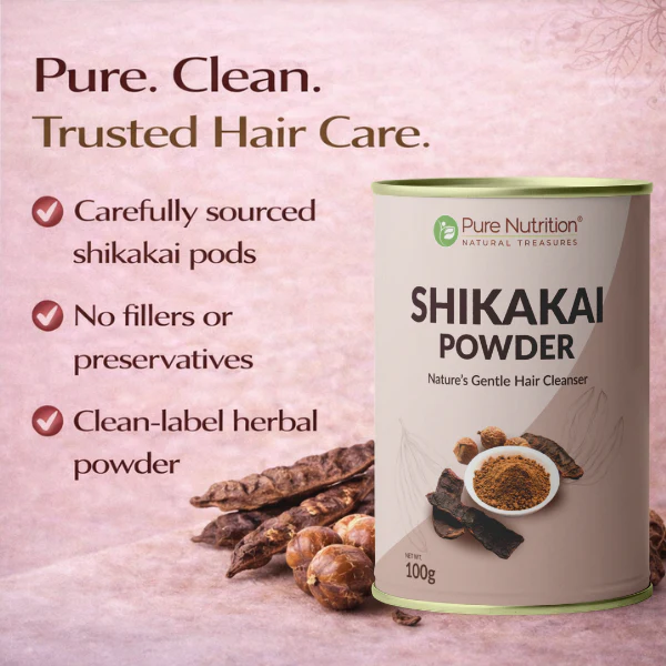 Pure Nutrition Shikakai Powder | Natural Hair Cleanser | Acacia Concinna Powder - Image 8
