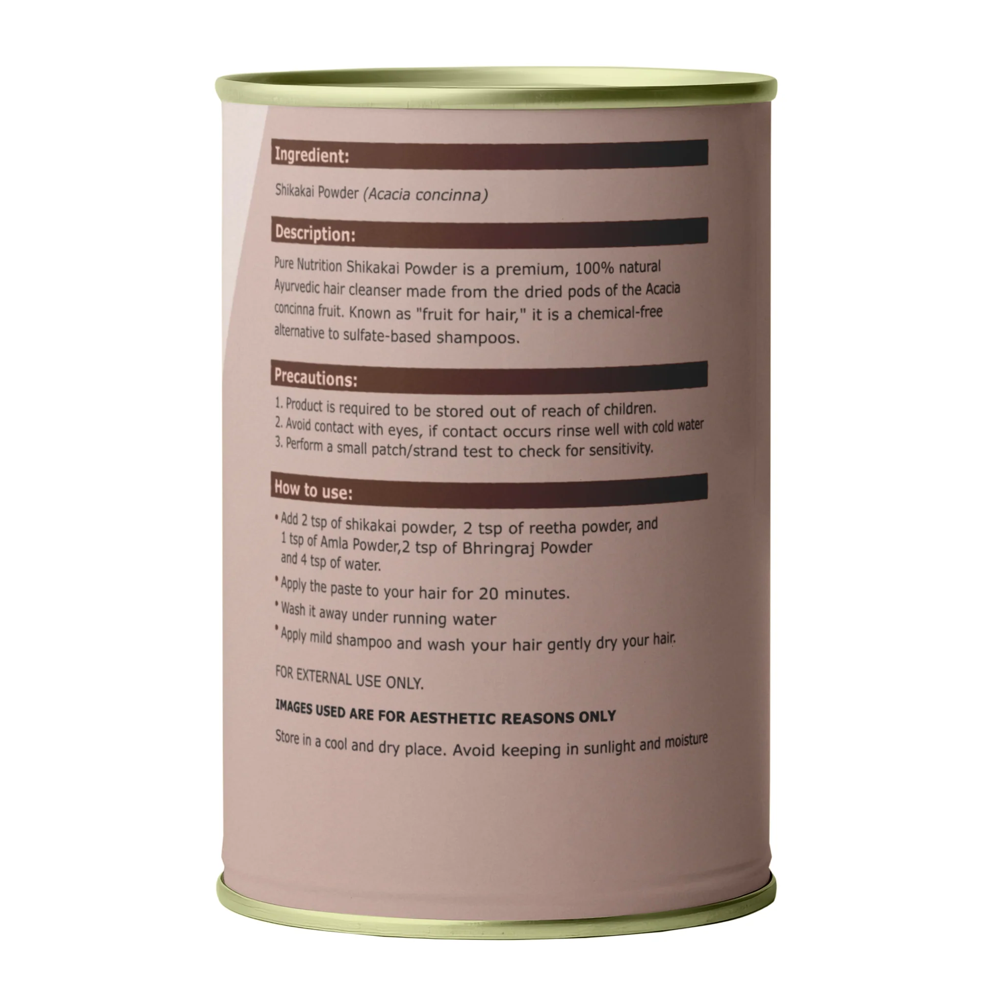 Pure Nutrition Shikakai Powder | Natural Hair Cleanser | Acacia Concinna Powder - Image 9