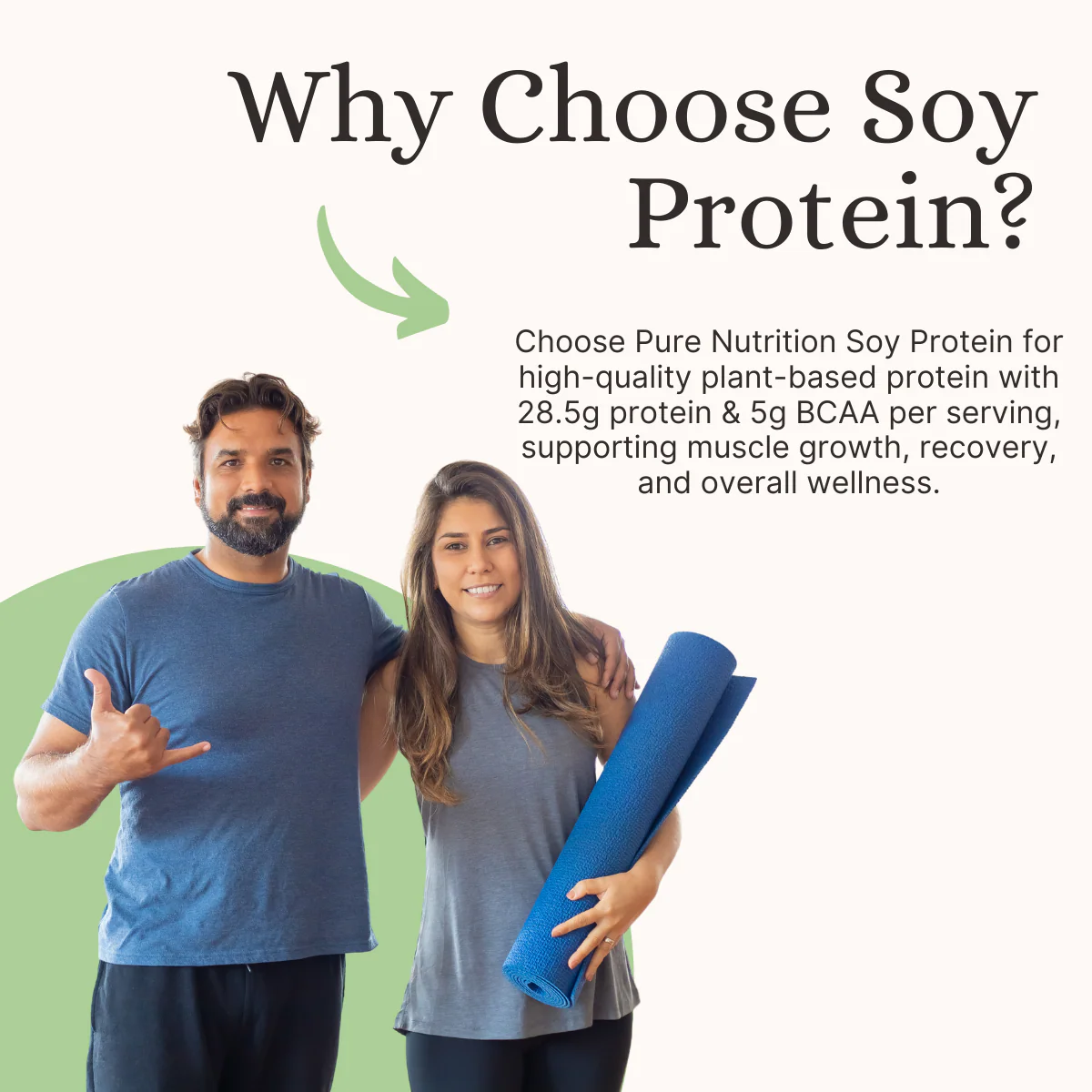 Pure Nutrition Soy Protein Powder, 100% Pure - 1kg | Isolate 90%, Unflavoured - For Muscle Growth, Recovery, and Overall Health. - Image 3