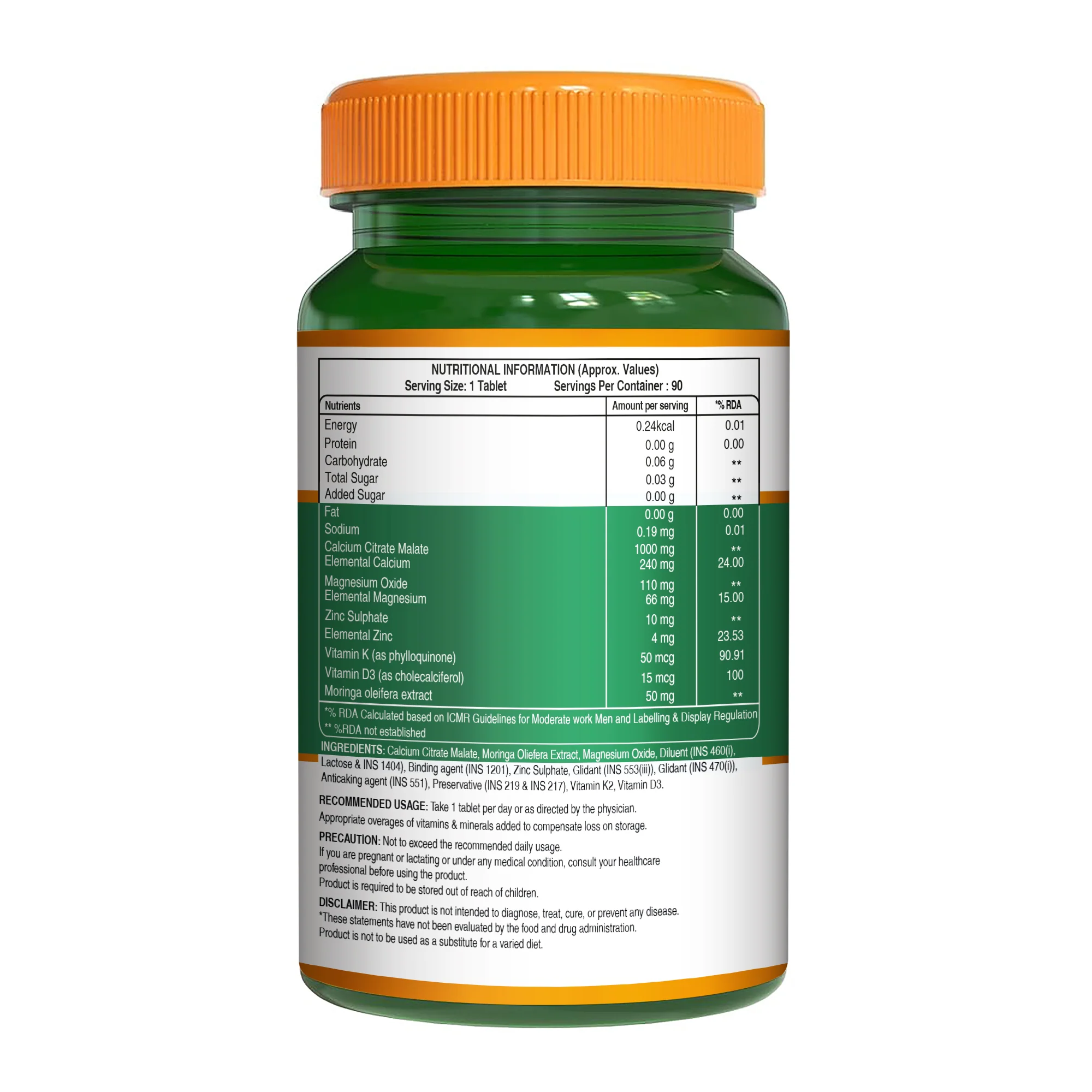 Pure Nutrition Ultra Calcium with D3, K2, Zinc & Magnesium - Image 8