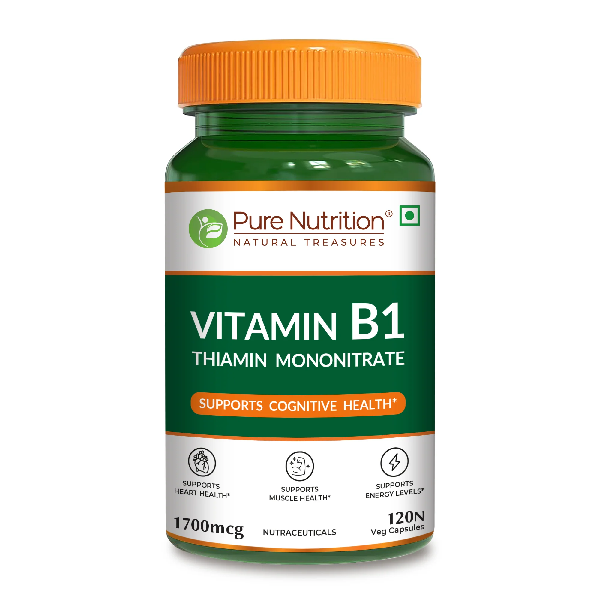 Pure Nutrition Vitamin B1 – 120 Veg Capsules