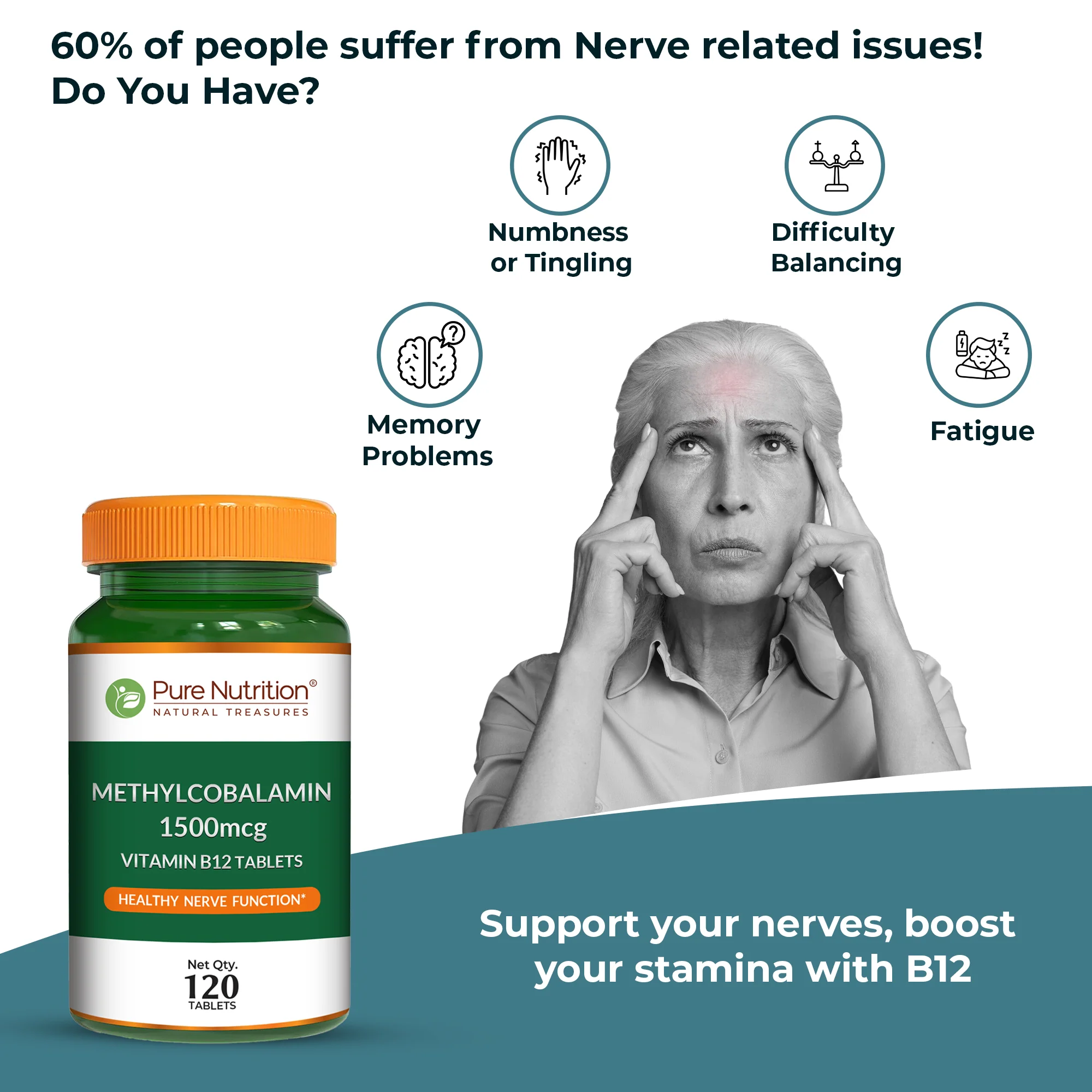 Pure Nutrition Vitamin B12 Methylcobalamin 1500 mcg - Image 7