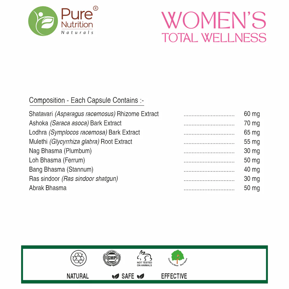 Women's Total Wellness Supplement - 60 Vegetarian Capsules | Supports Overall Health and Vitality for Women - Image 6