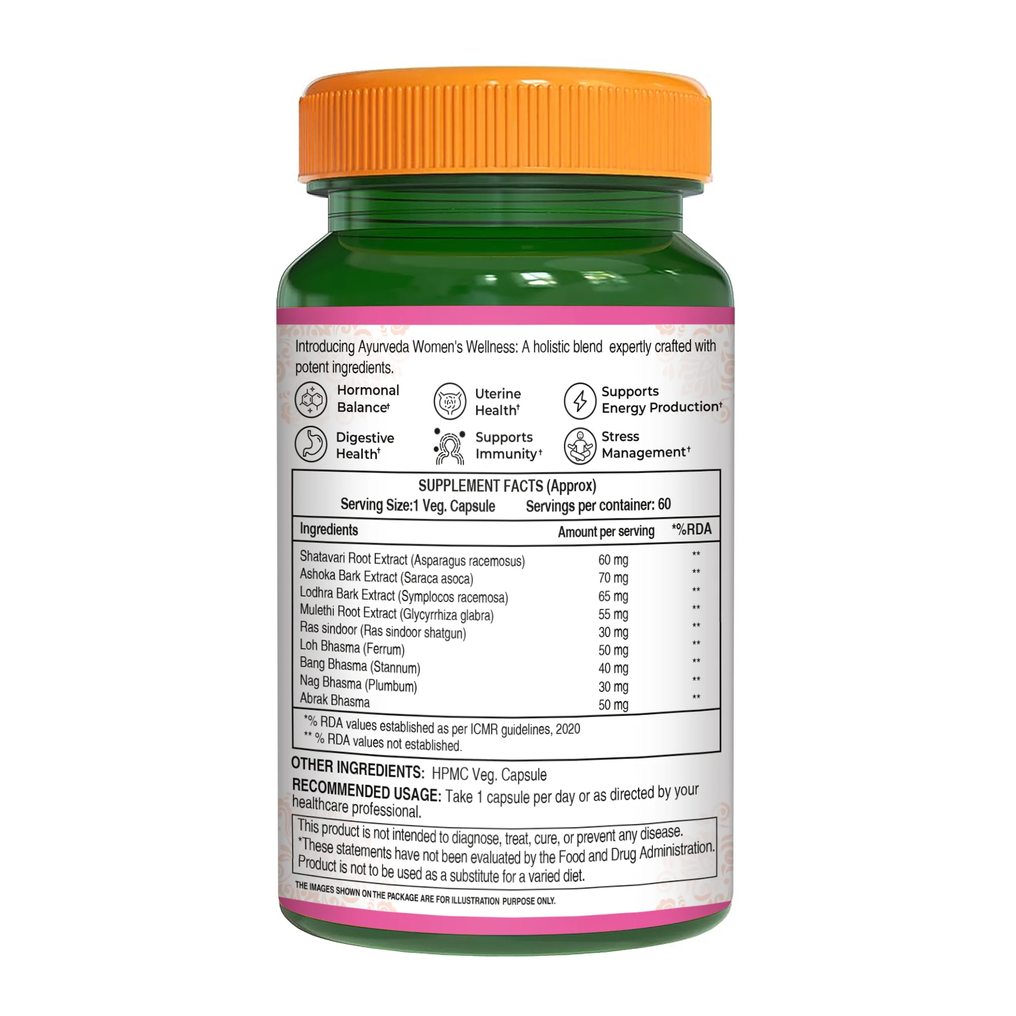 Women's Total Wellness Supplement - 60 Vegetarian Capsules | Supports Overall Health and Vitality for Women - Image 7