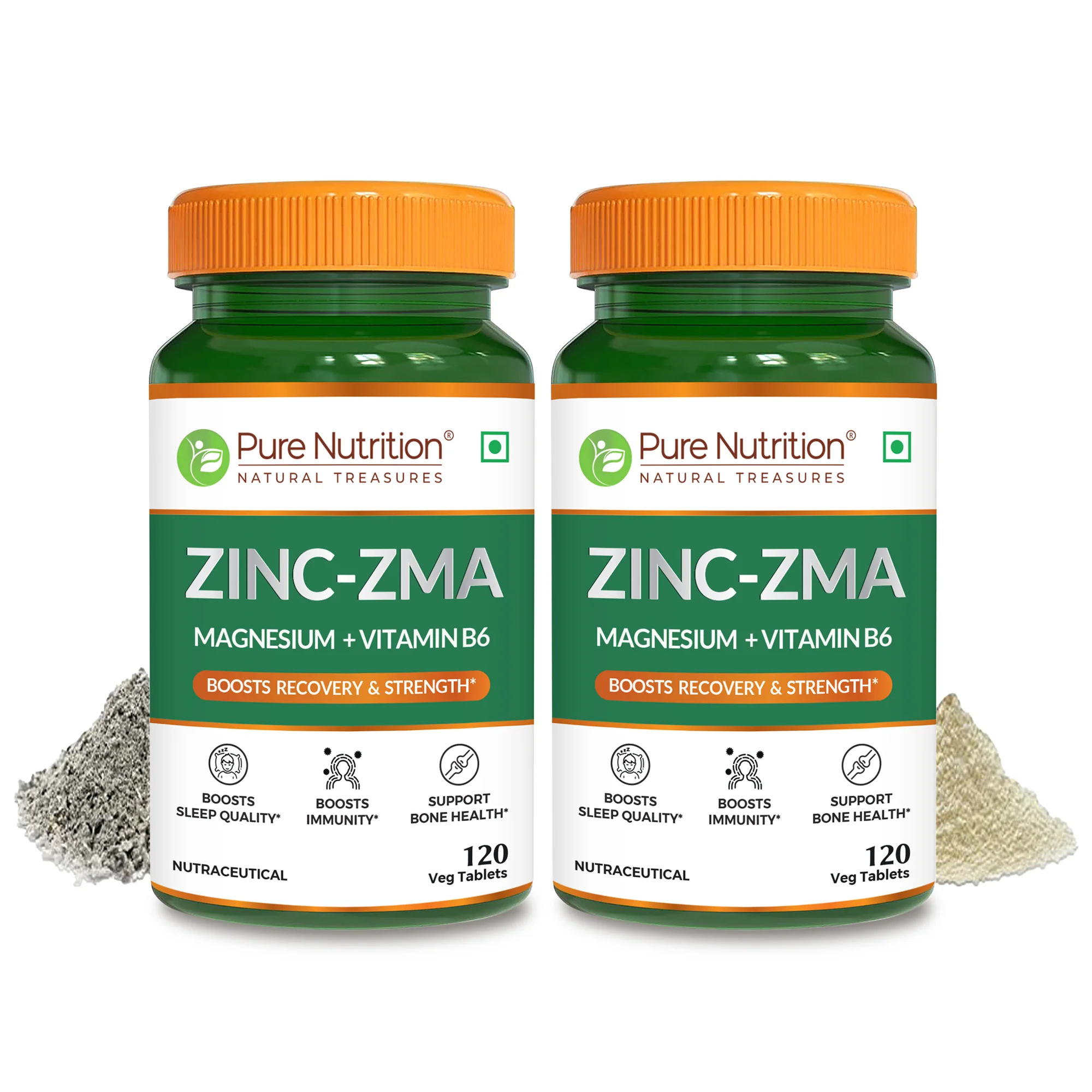Zinc ZMA - 120 Veg Tablets | 800mg with Zinc, Magnesium Aspartate & Vitamin B6 | Enhances Muscle Recovery, Strengthens Bones, Boosts Sleep Quality & Supports Immune Health | Ideal for Active Lifestyles - Image 10