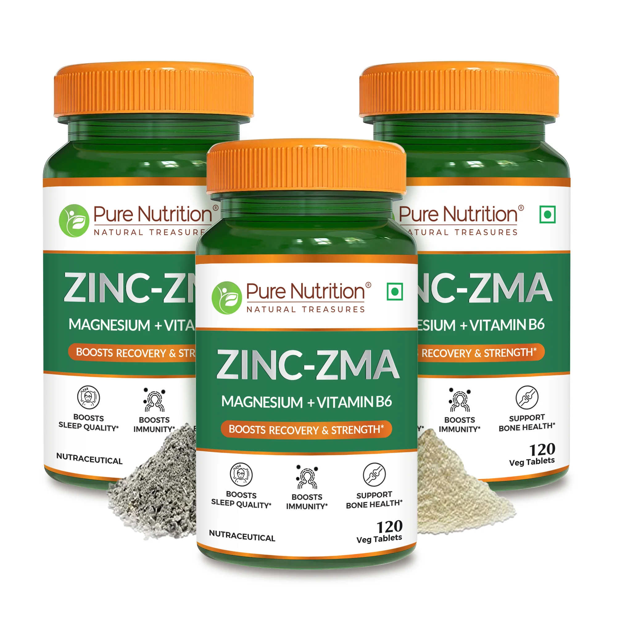 Zinc ZMA - 120 Veg Tablets | 800mg with Zinc, Magnesium Aspartate & Vitamin B6 | Enhances Muscle Recovery, Strengthens Bones, Boosts Sleep Quality & Supports Immune Health | Ideal for Active Lifestyles - Image 11