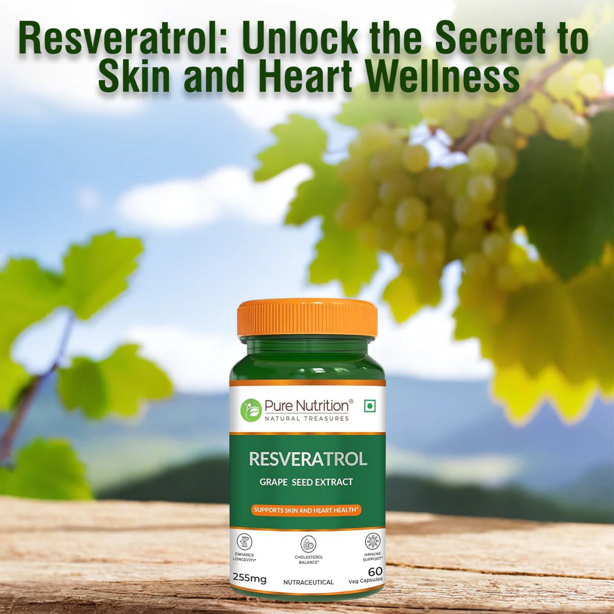 Resveratrol with Grape Seed Extract | Antioxidant Support – 255mg - Image 11