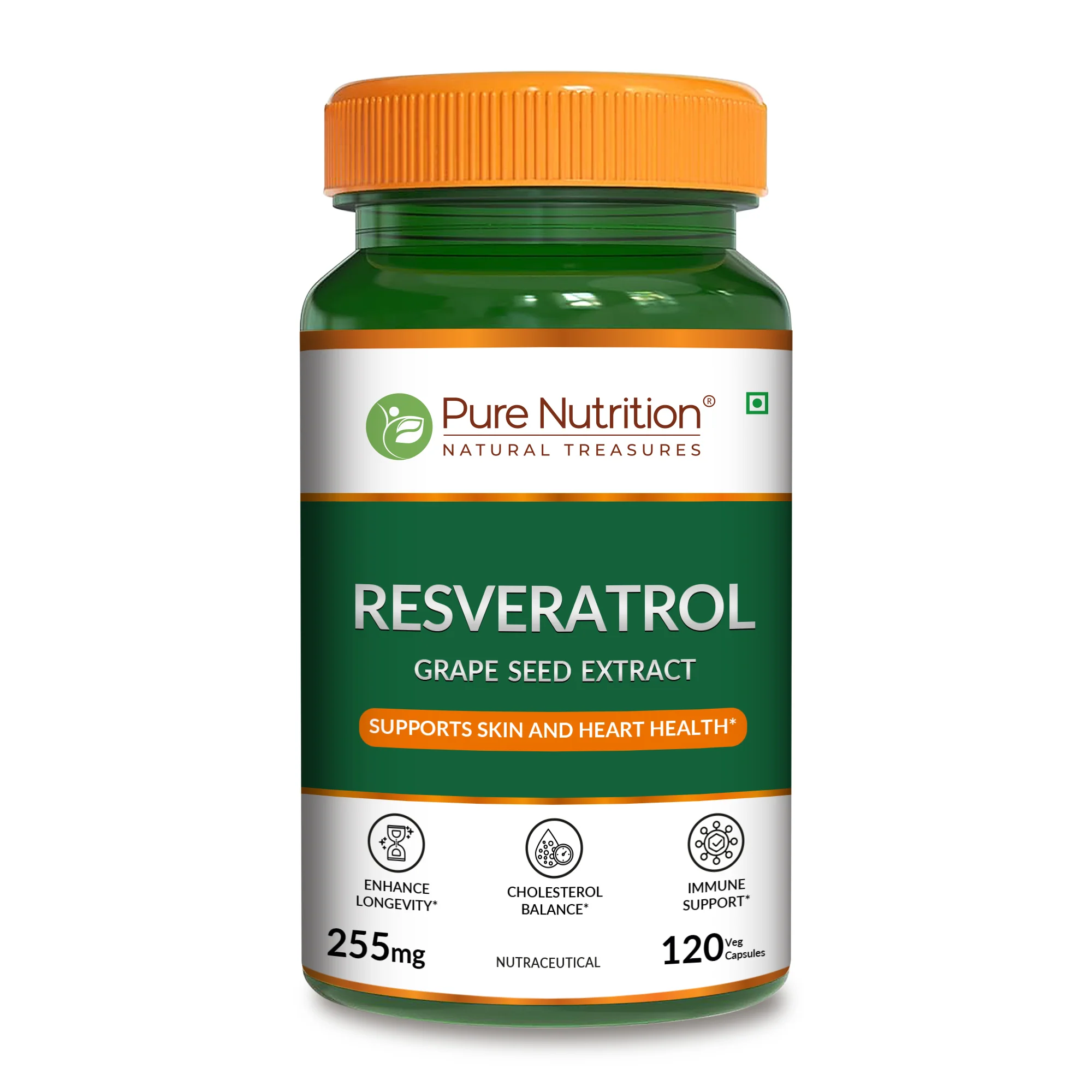 Resveratrol with Grape Seed Extract | Antioxidant Support – 255mg - Image 3