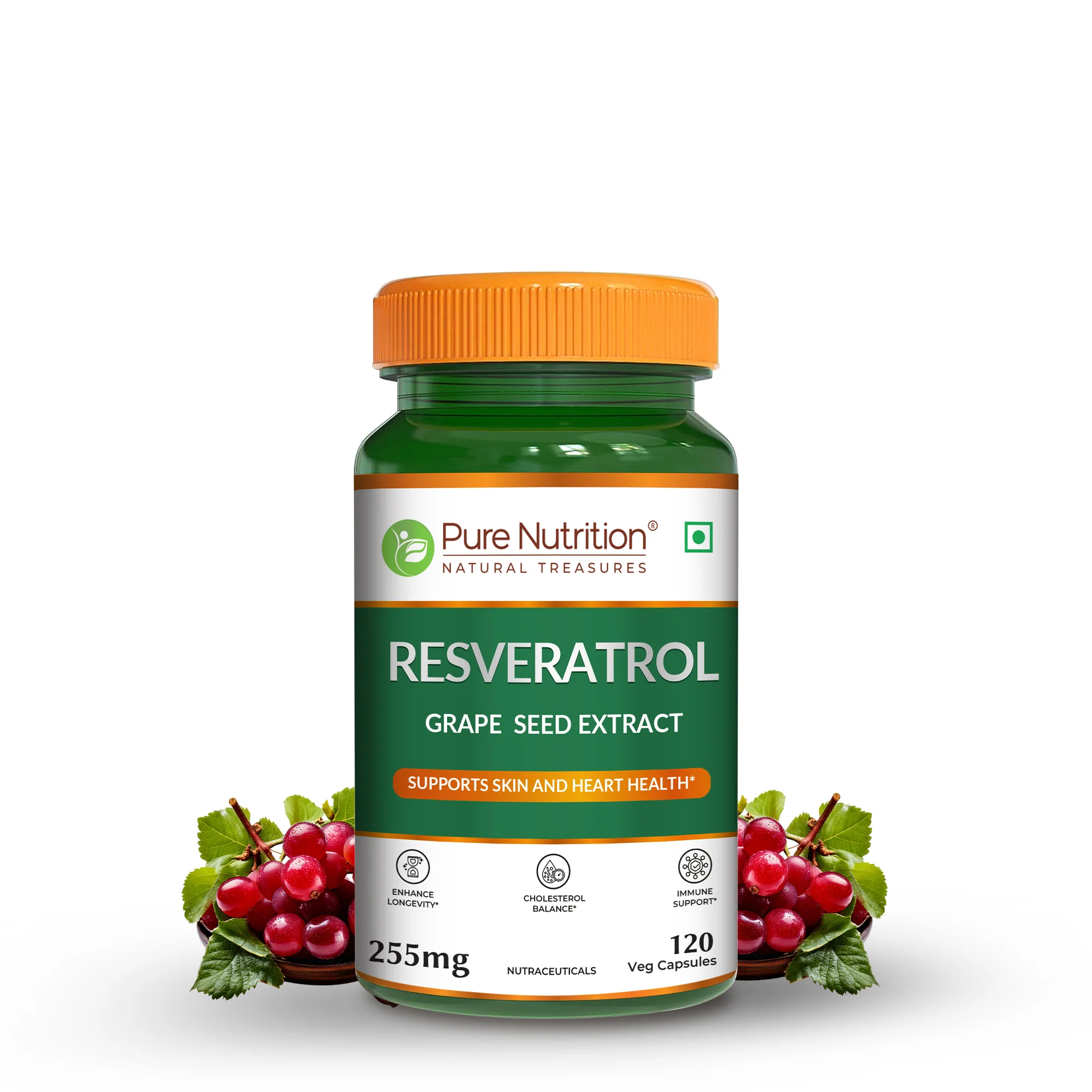 Resveratrol with Grape Seed Extract | Antioxidant Support – 255mg - Image 5