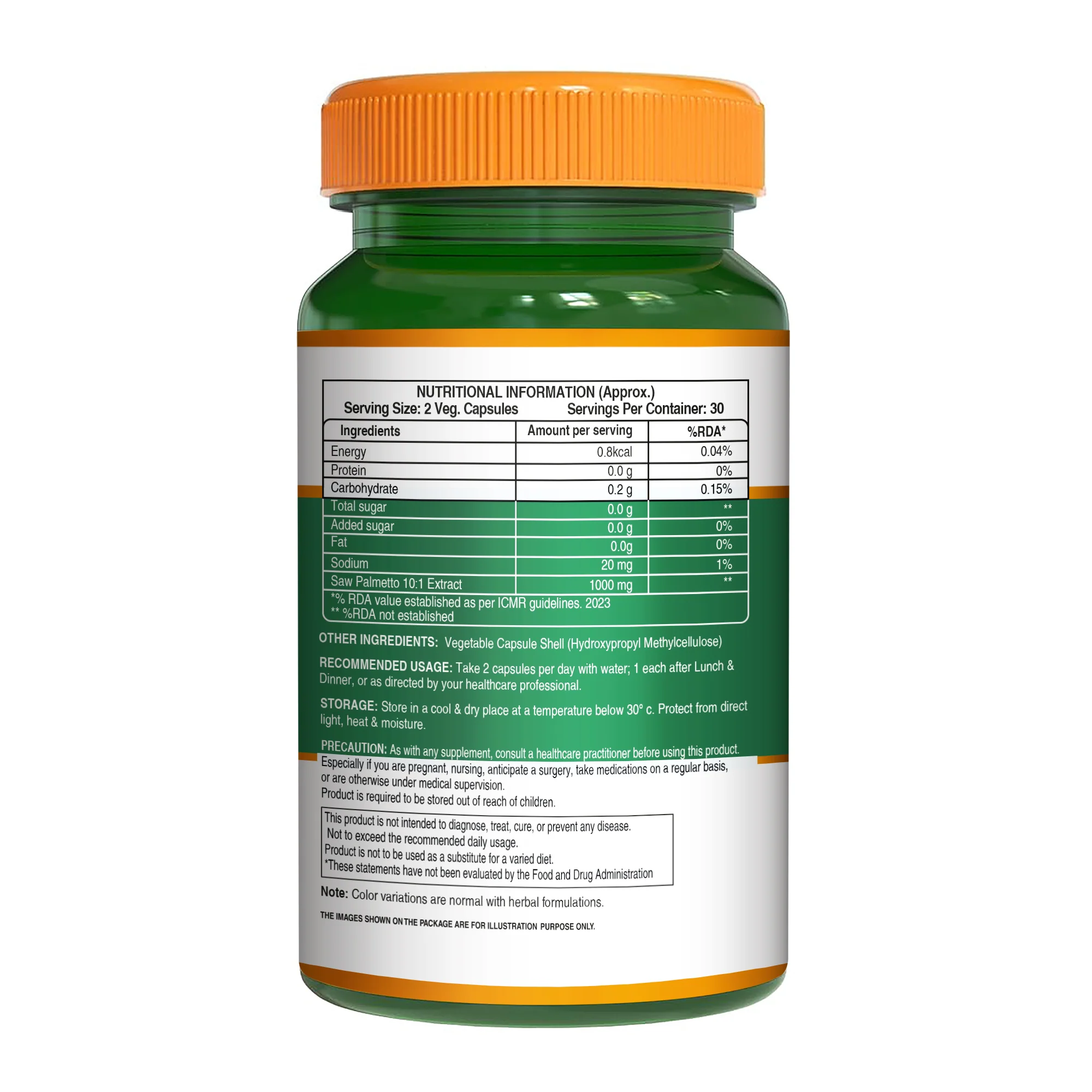 Saw Palmetto Supplement Veg Capsules | Supports Prostate Health, Hair Growth, and Urinary Function - Image 15