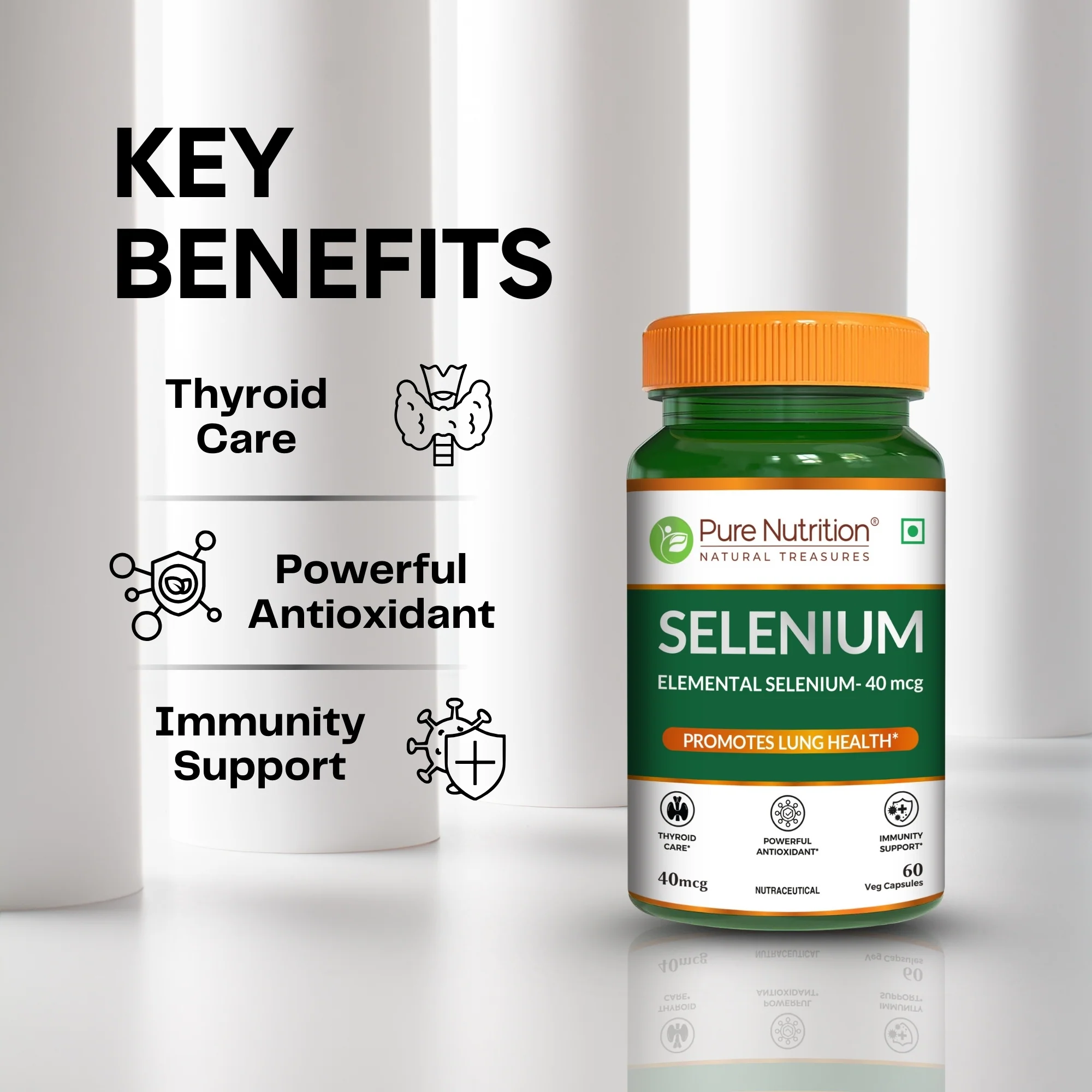 Selenium Supplement – 60 Veg Capsules for Immunity & Wellness - Image 3