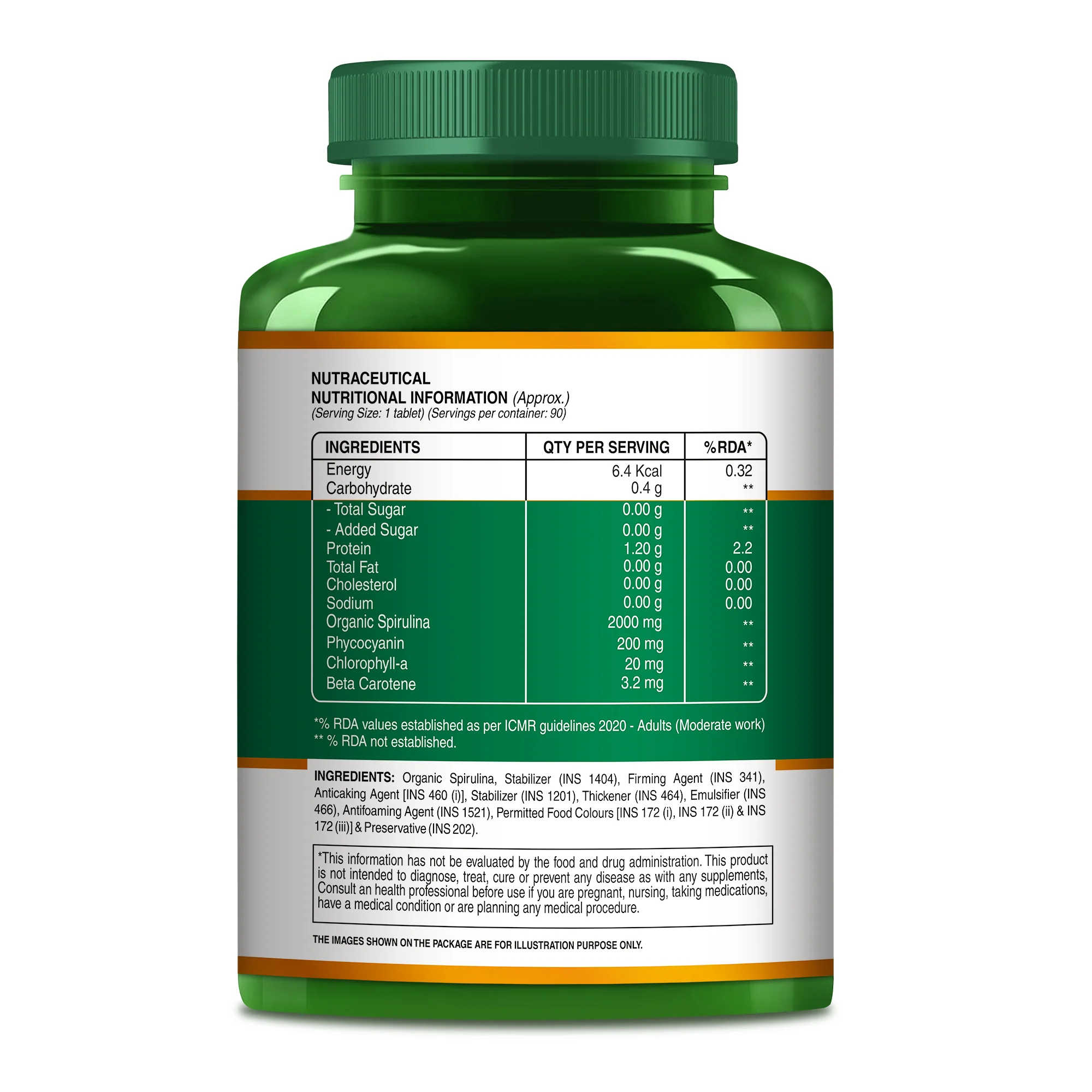 Spirulina Vegetarian Tablets – 180 Tablets - Image 13