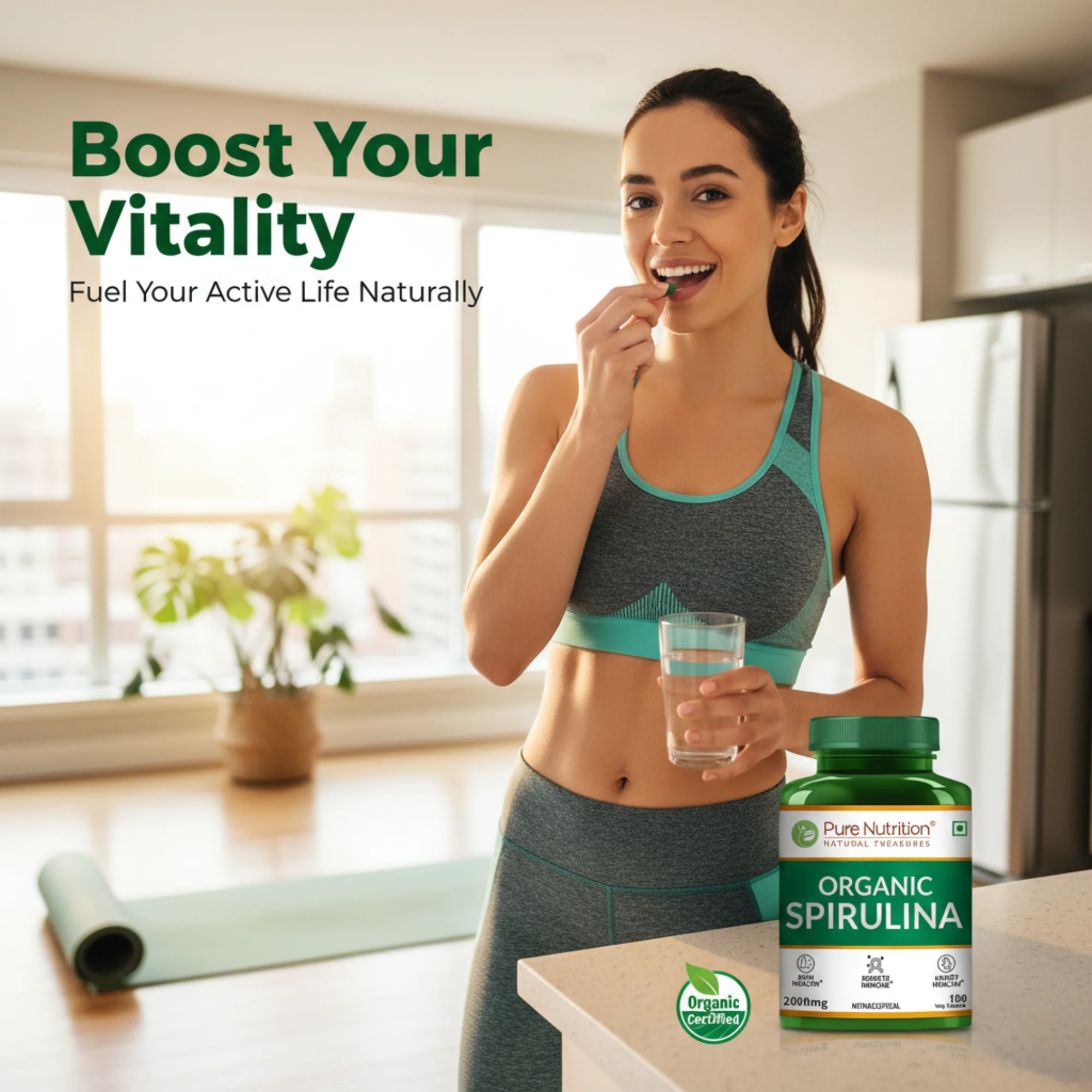 Spirulina Vegetarian Tablets – 180 Tablets - Image 4
