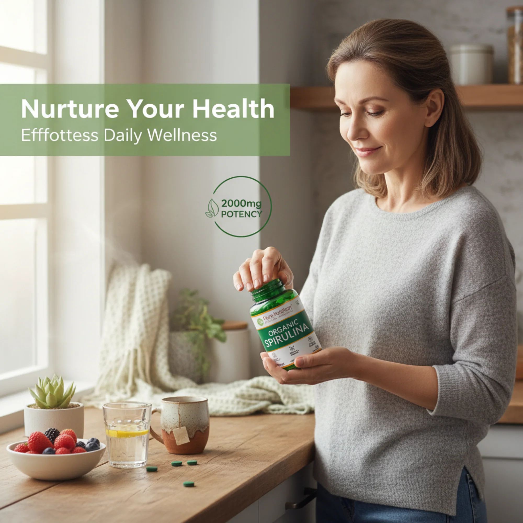 Spirulina Vegetarian Tablets – 180 Tablets - Image 6