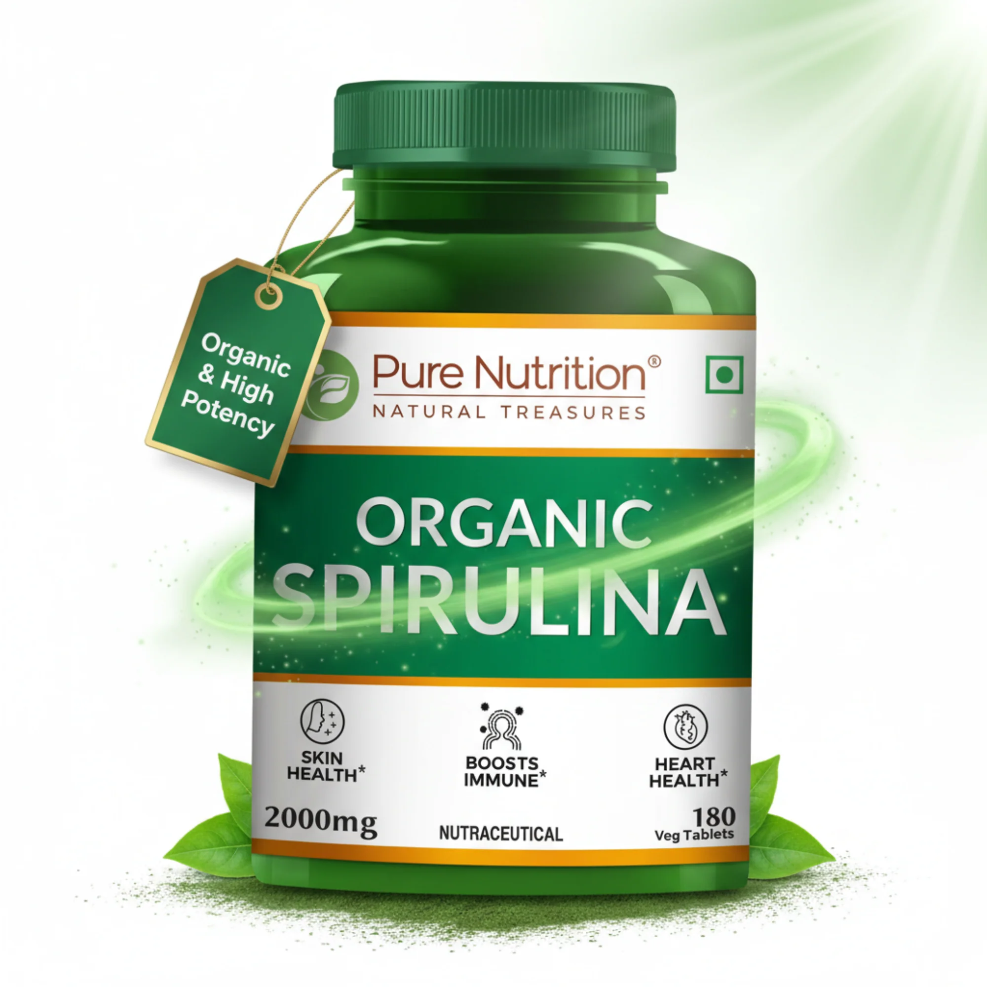 Spirulina Vegetarian Tablets – 180 Tablets - Image 9