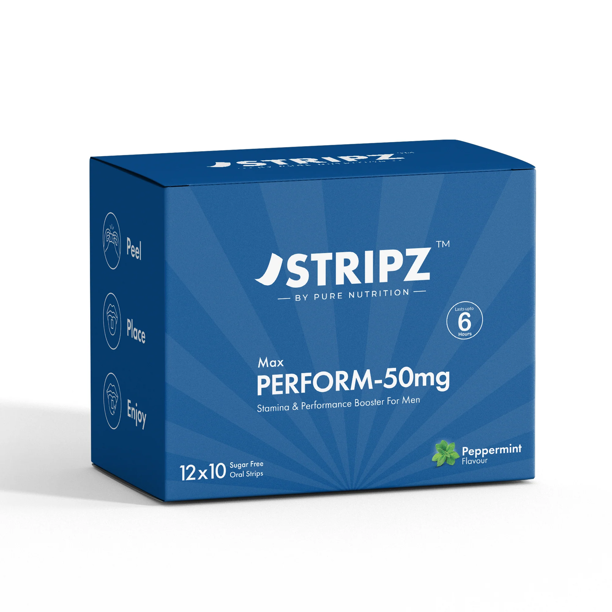 Stripz Max Perform-50mg Oral Thin Strips | Peppermint Flavour - Image 6