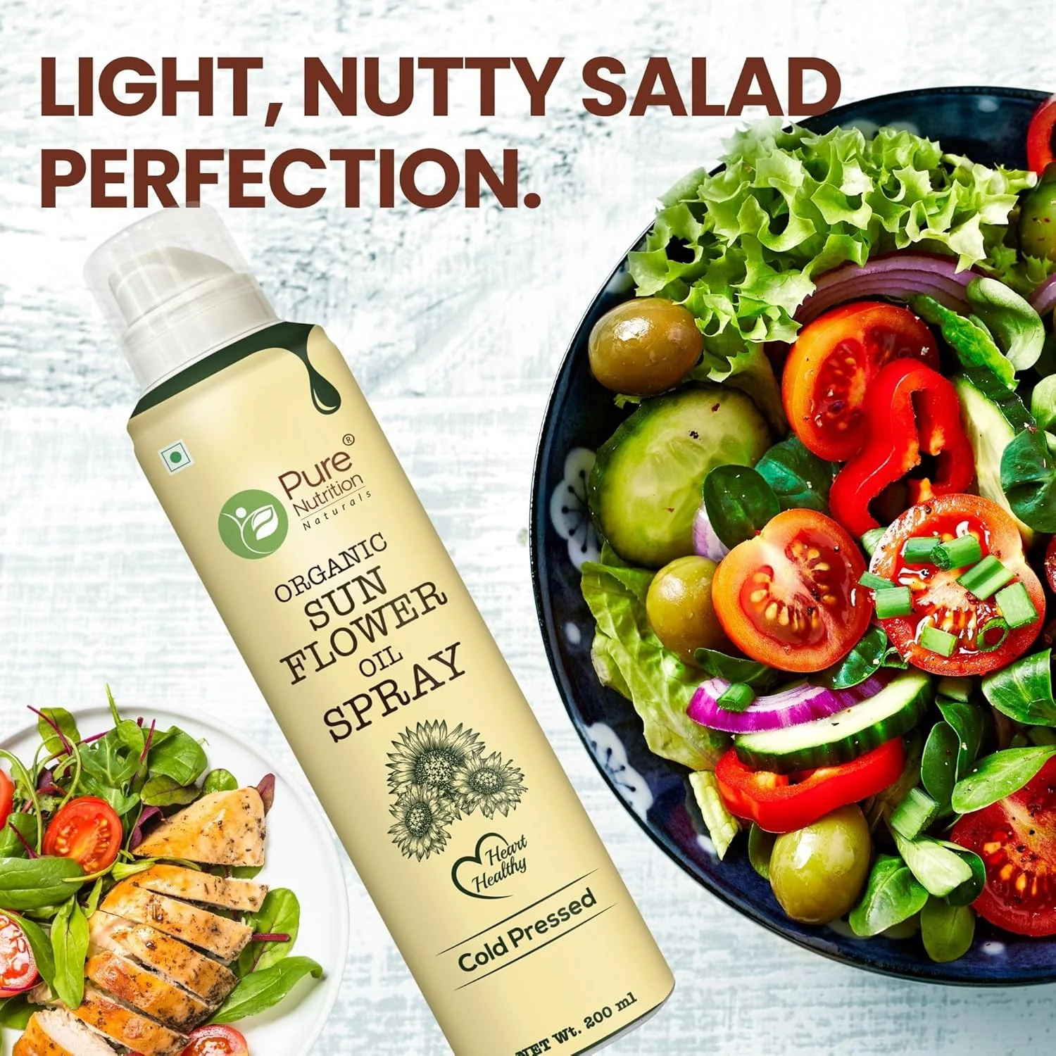 Sunflower Oil Cooking Spray 200ml | 100% Pure, Healthy Cooking, Low-Calorie Meals, Ideal for Frying - Image 7