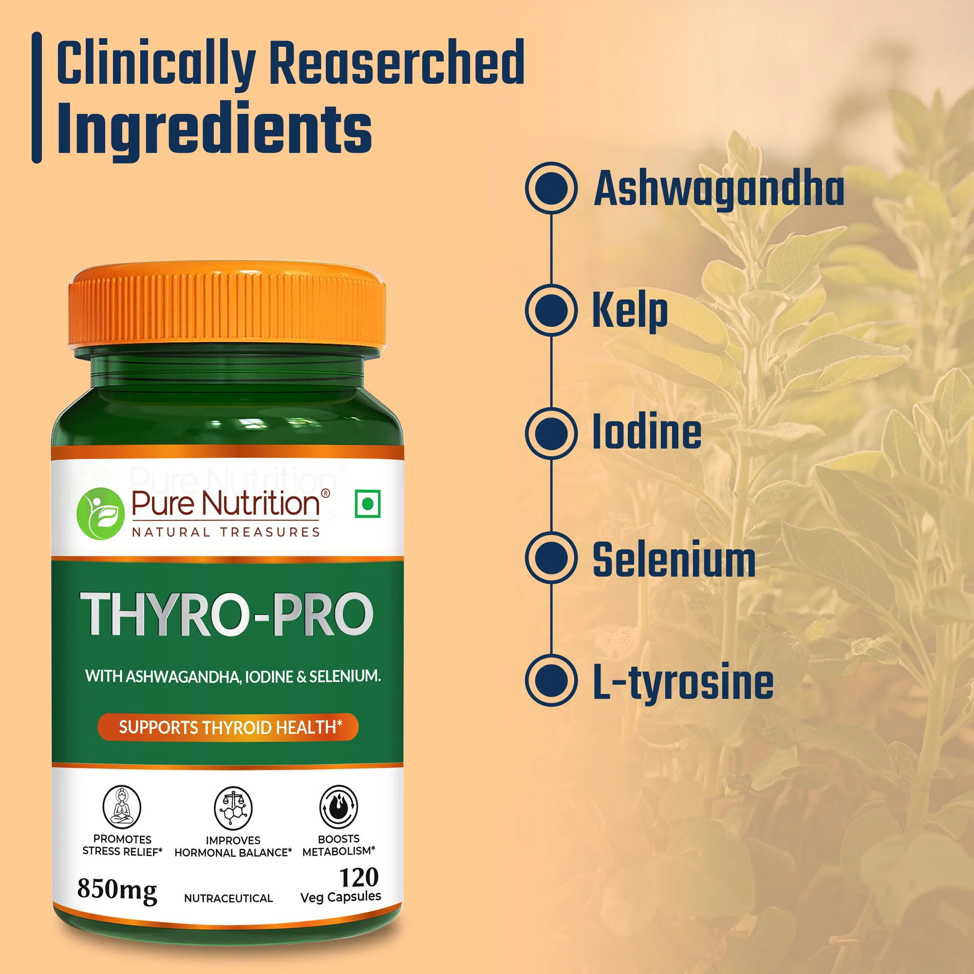 Thyroid Support with Thyro Pro – 120 Veg Capsules - Image 3