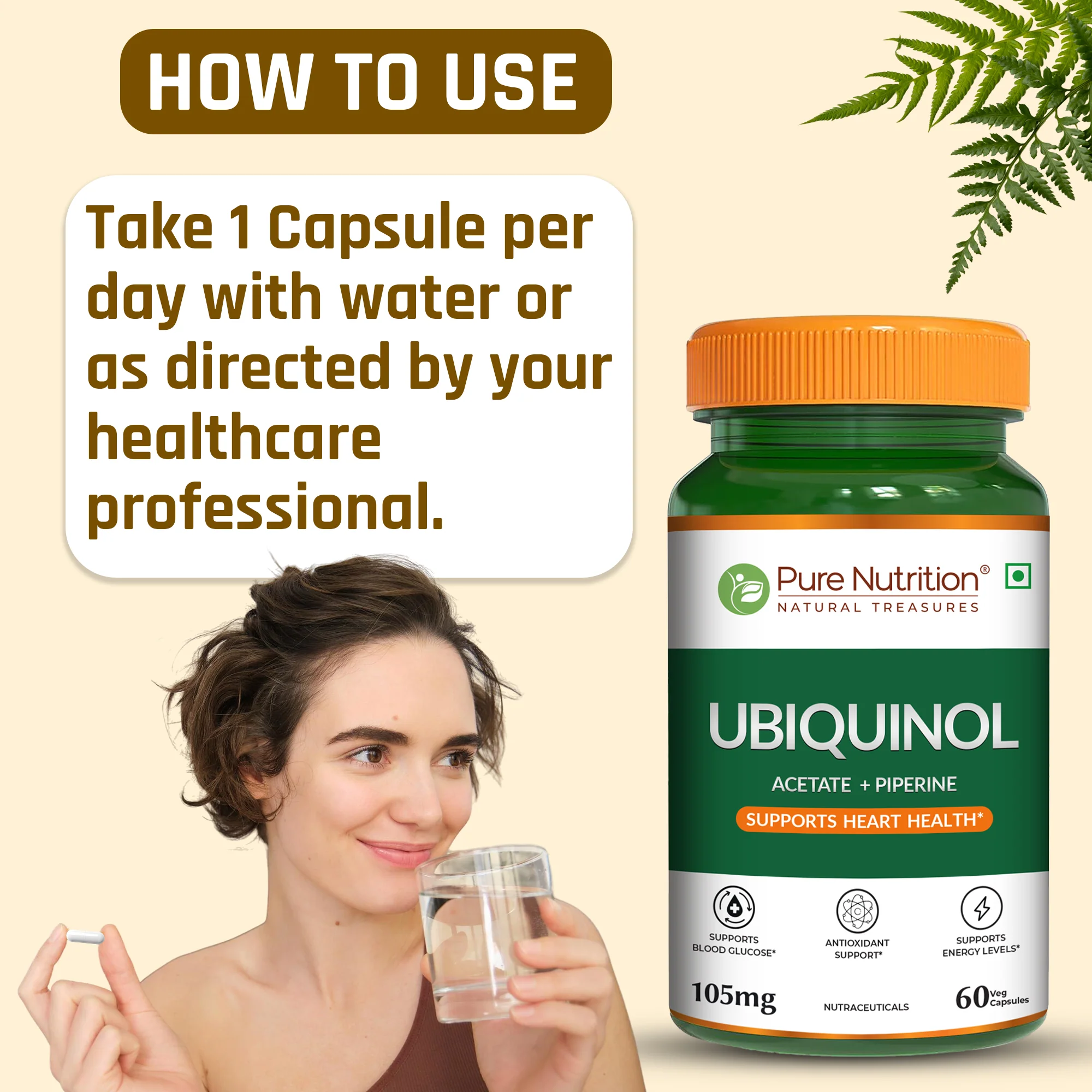 Ubiquinol 105mg with Piperine Veg Capsules - Image 2