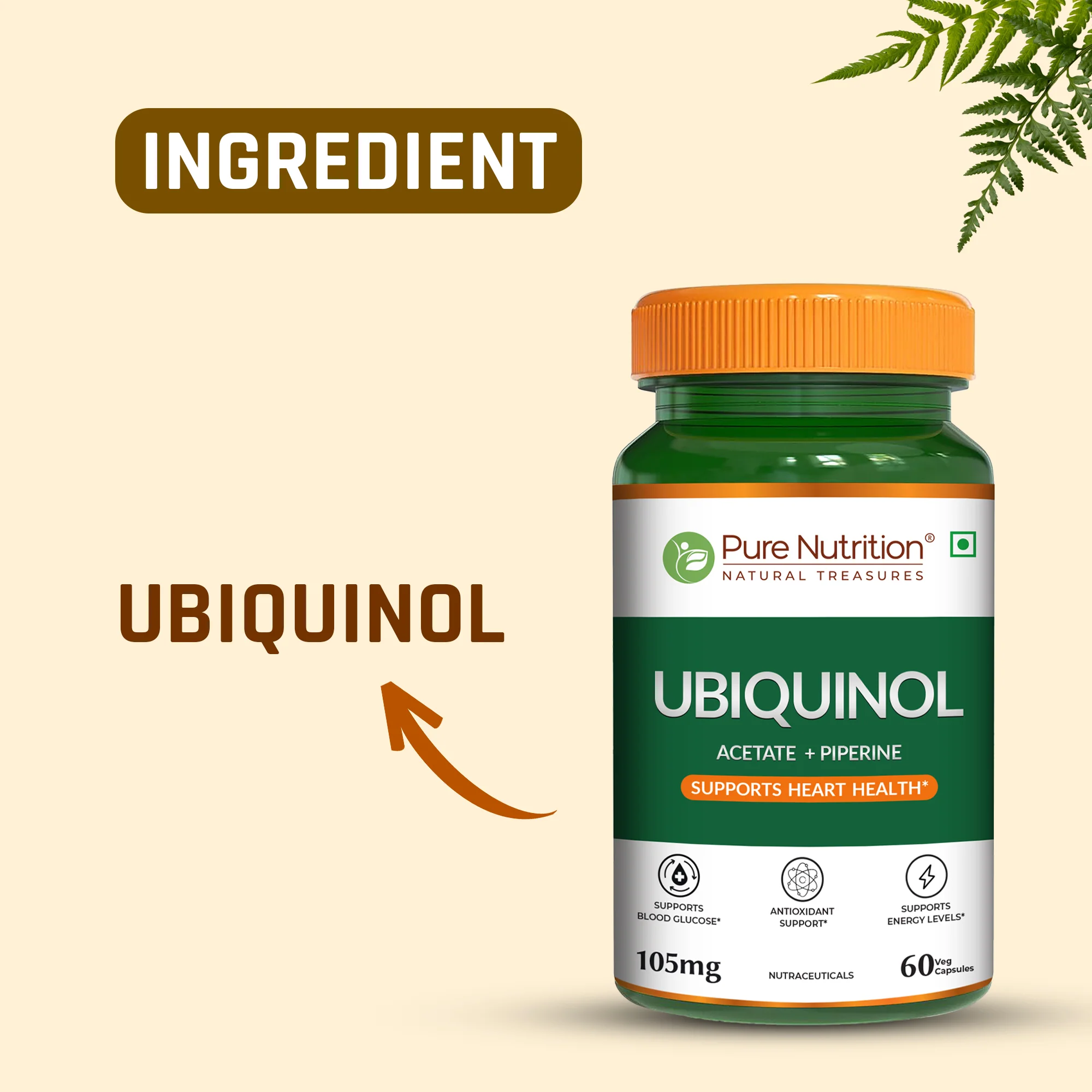 Ubiquinol 105mg with Piperine Veg Capsules - Image 3