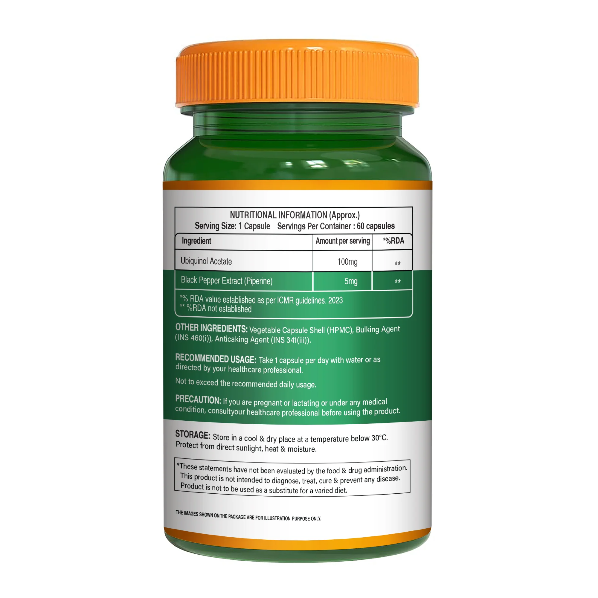 Ubiquinol 105mg with Piperine Veg Capsules - Image 5