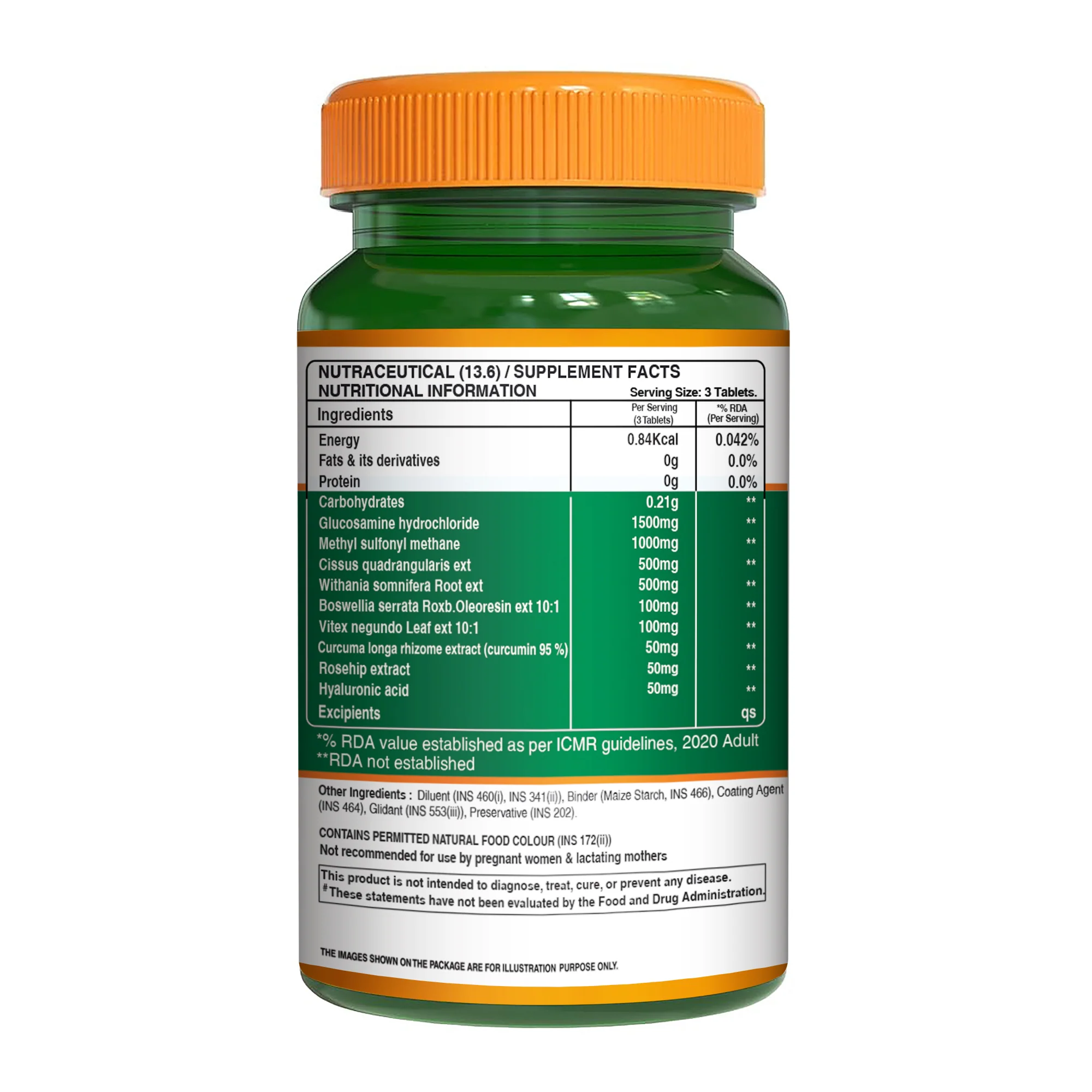 Veg Glucosamine with MSM – 60 Tablets - Image 5