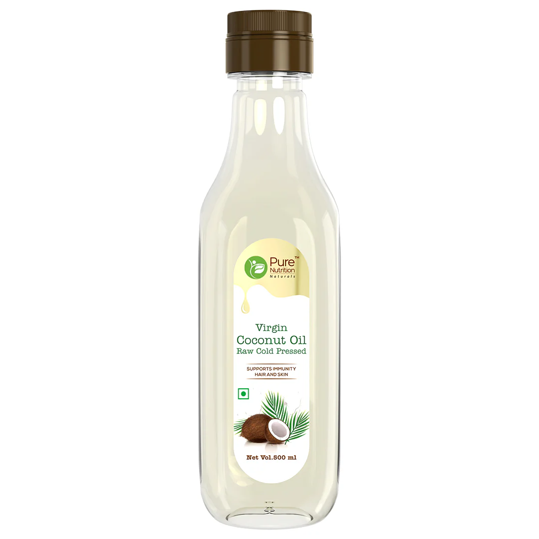 Virgin Coconut Oil 500ml | Cold Pressed, 100% Pure & Unrefined | Good for Hair, Skin & Cooking
