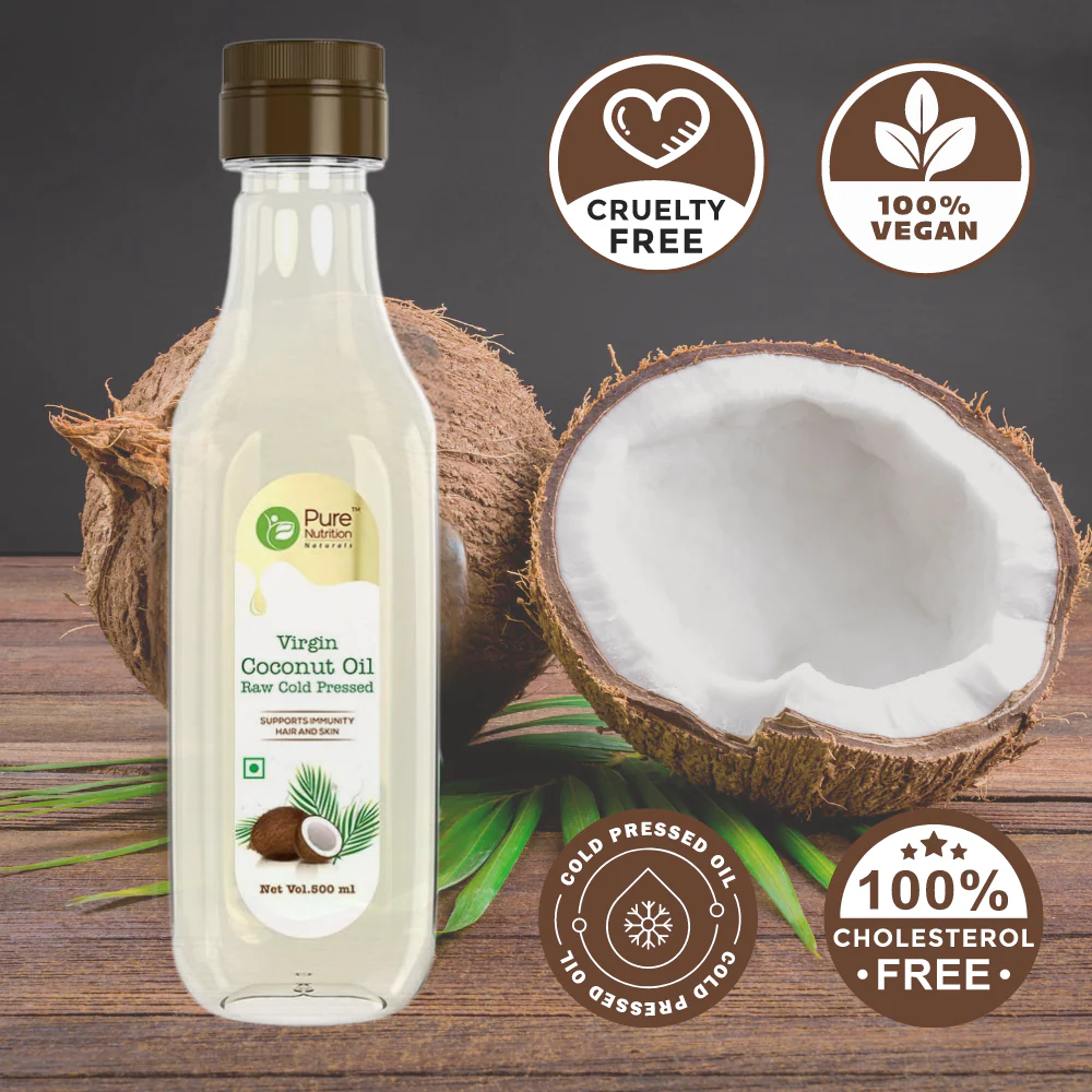 Virgin Coconut Oil 500ml | Cold Pressed, 100% Pure & Unrefined | Good for Hair, Skin & Cooking - Image 3