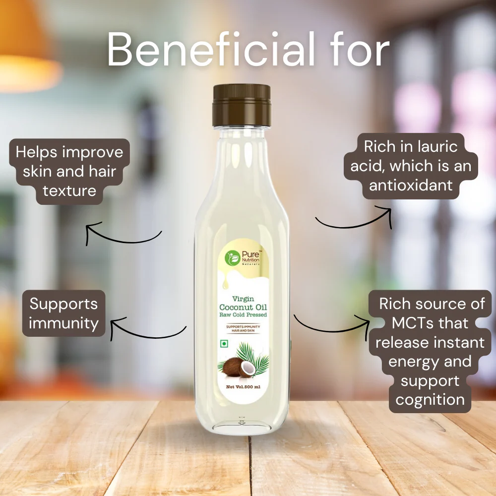 Virgin Coconut Oil 500ml | Cold Pressed, 100% Pure & Unrefined | Good for Hair, Skin & Cooking - Image 5