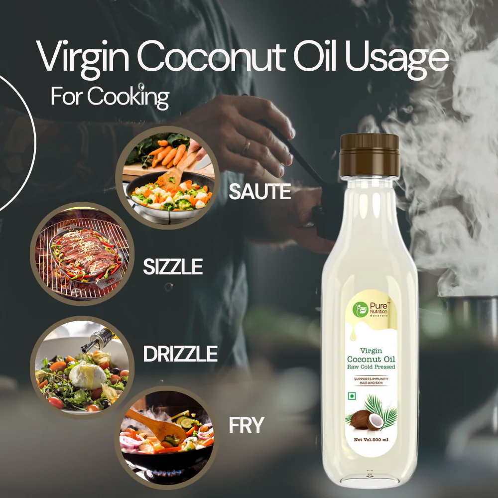 Virgin Coconut Oil 500ml | Cold Pressed, 100% Pure & Unrefined | Good for Hair, Skin & Cooking - Image 6