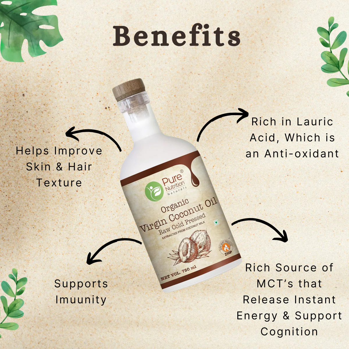 Organic Virgin Coconut Oil – Cold-Pressed, Pure & Unrefined, Nutrient-Rich 750ml - Image 5
