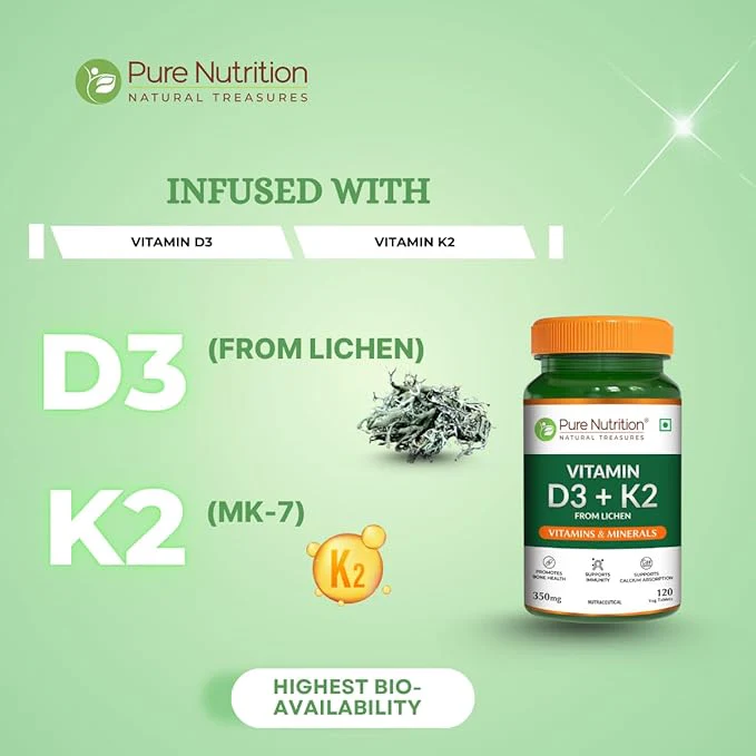 Vitamin D3 + K2 from Lichen - 120 Tablets - Image 3