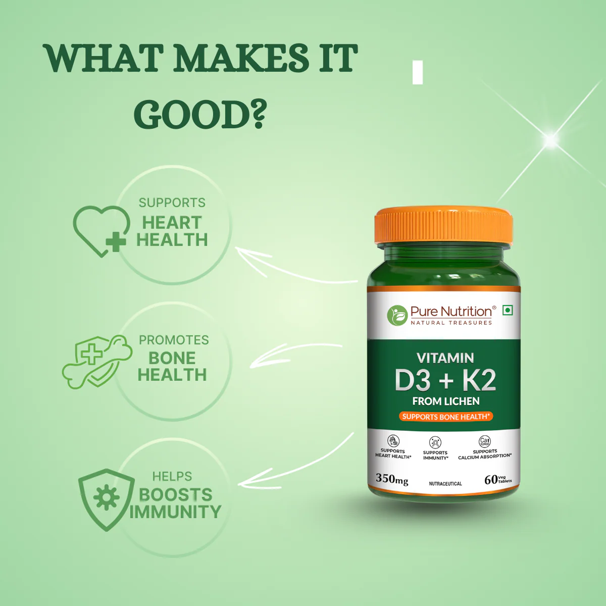Vitamin D3 + K2 from Lichen - 60 Tablets - Image 7