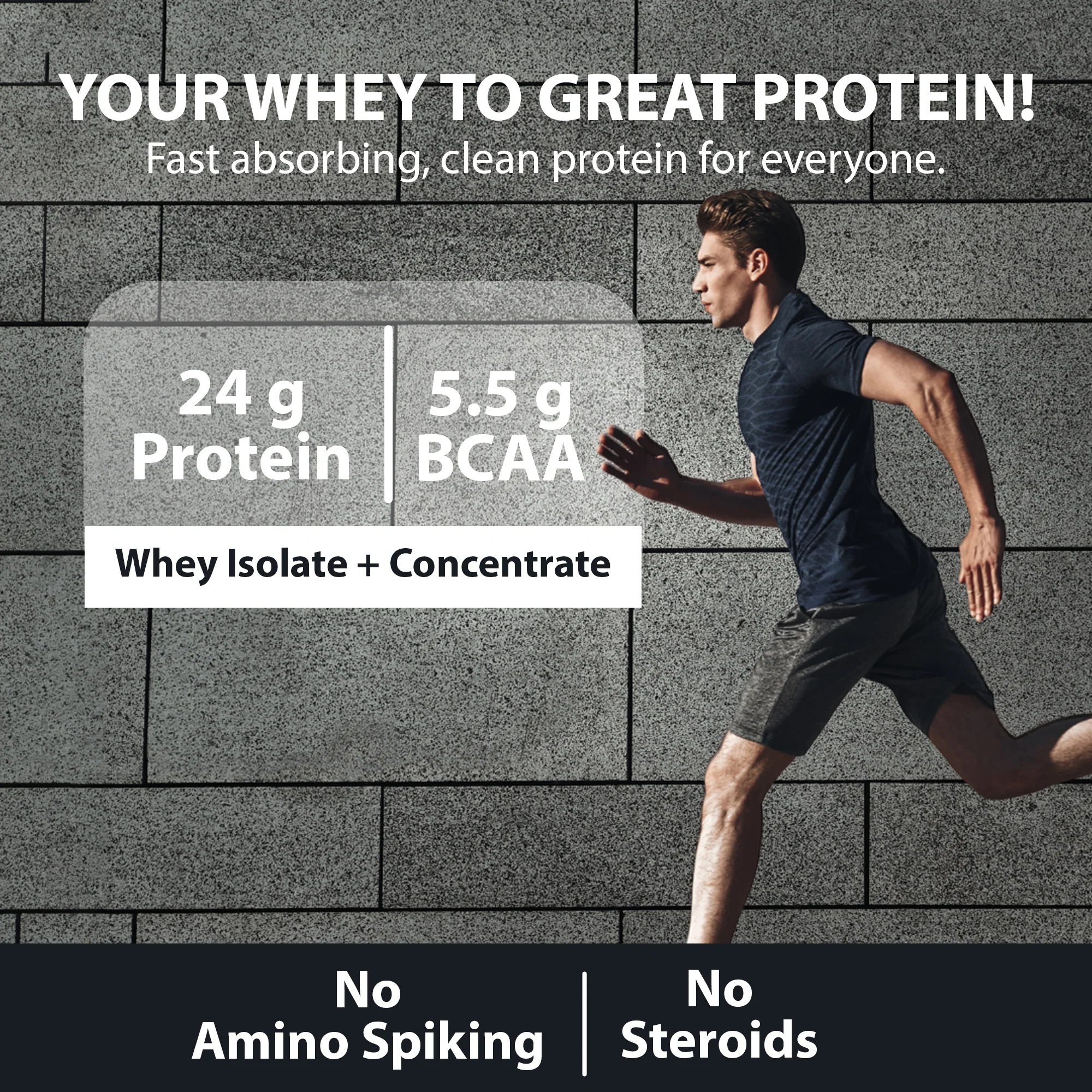 Whey Protein Blend for Muscle Recovery & Growth, 5.5g BCAA, Cafe Mocha - 1Kg - Image 3