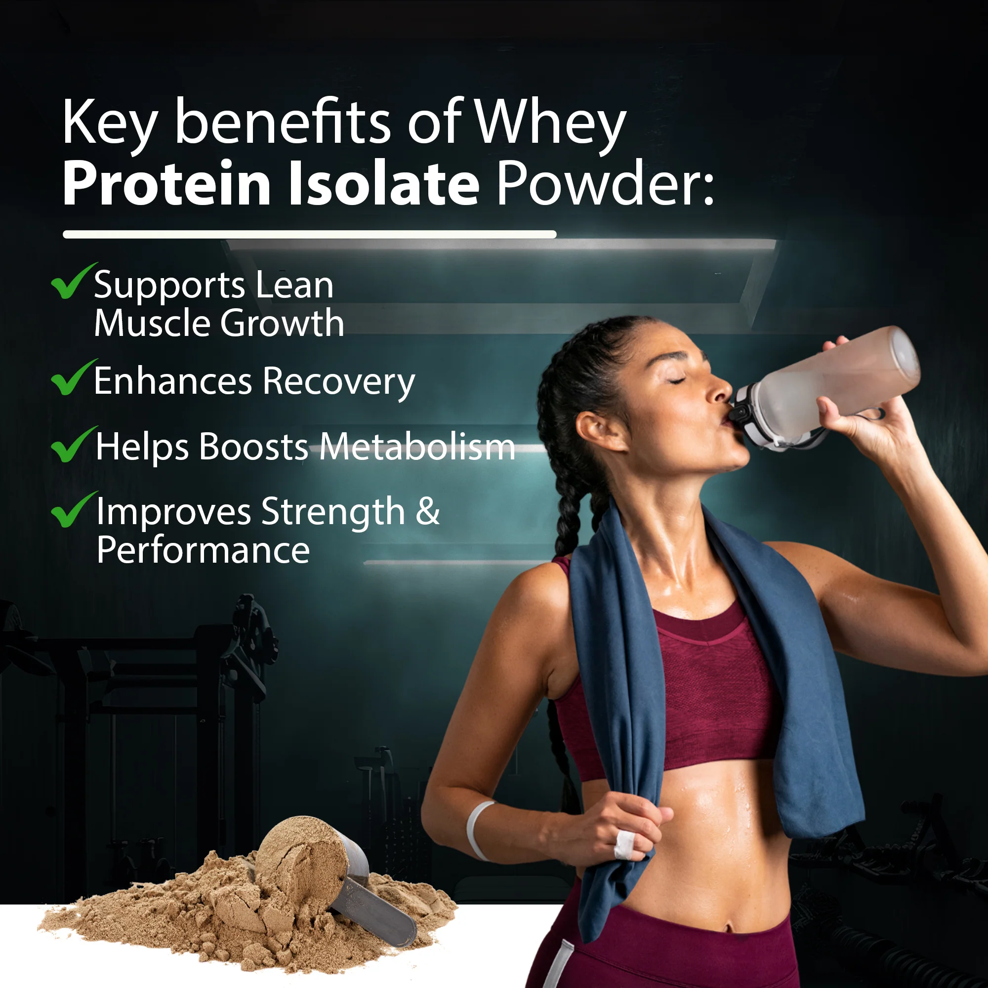 Whey Protein Blend For Muscle building, Lean muscle building -1Kg - Image 7