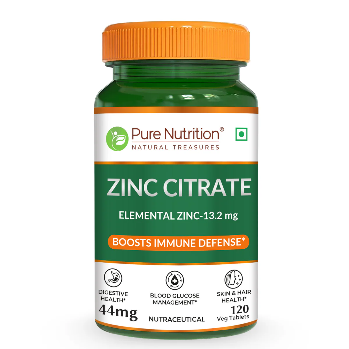 Zinc Citrate – High Absorption Immunity Support | 120 Veg Tablets